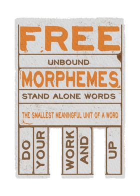 Free Morphemes Poster