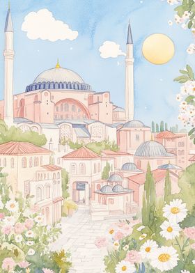 Hagia Sophia Watercolor