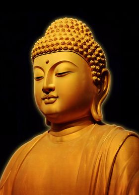 Golden Buddha Portrait