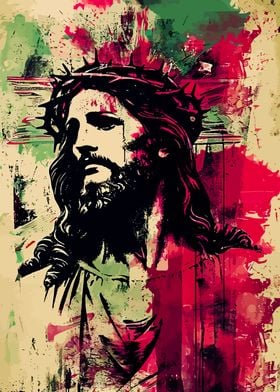 Jesus Christ Watercolor Art