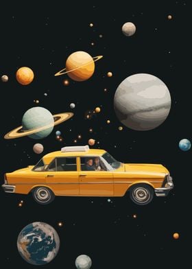 Yellow Taxi in Space