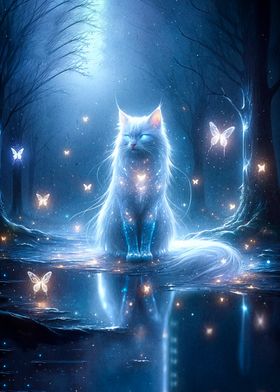 Mystical White Cat