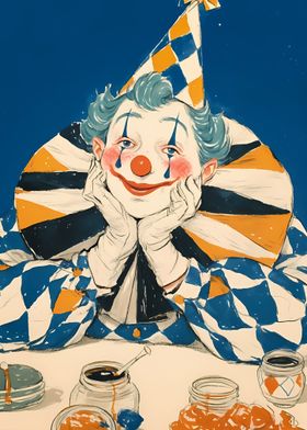 Sad Clown Illustration