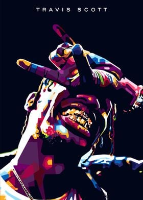 Travis Scott Pop Art Portrait