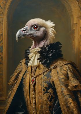 Vulture in Royal Attire