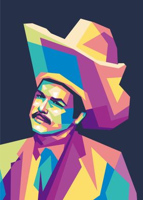 Pop Art Portrait with Hat