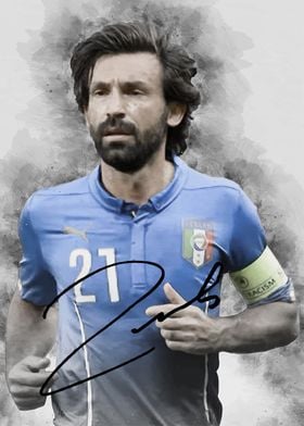 Andrea Pirlo Watercolor