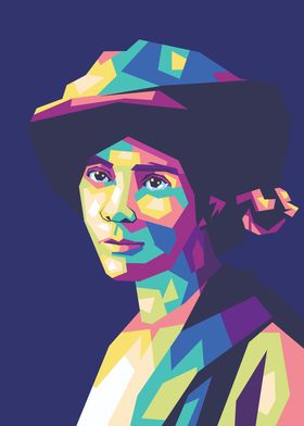 Woman in Hat Pop Art