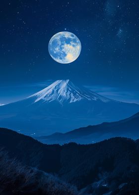 Mount Fuji Night Sky