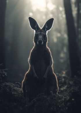 Kangaroo in the Forest