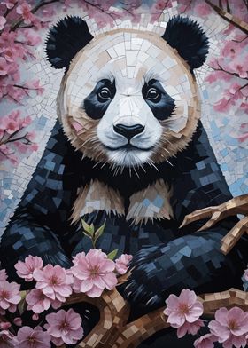 Panda Mosaic Art