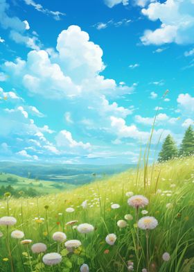 Dandelion Summer Meadow Landscape 