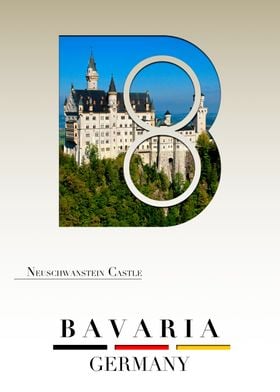 Neuschwanstein Castle Bavaria Letter B