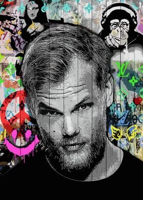 Avicii Graffiti Portrait