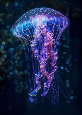 Purple Blue Jellyfish