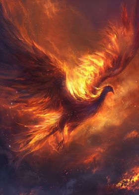 Phoenix Rising In Flames