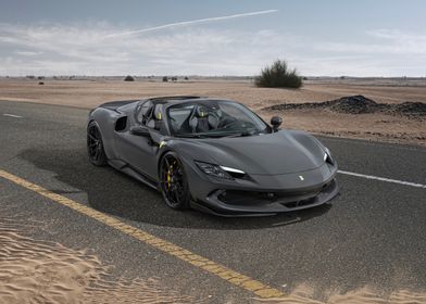 Ferrari Convertible in Desert