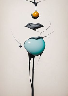 Abstract Paint Drops