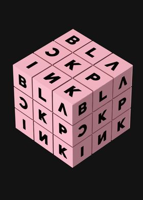 Pink Letter Cube