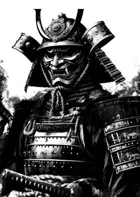 Samurai Warrior Illustration