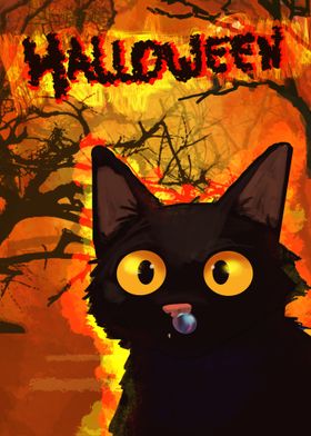 Halloween Black Cat