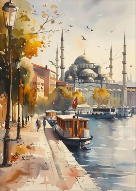 Watercolor Istanbul