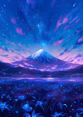 Mount Fuji Night Sky