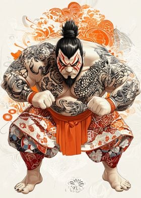 Tattooed Sumo Wrestler