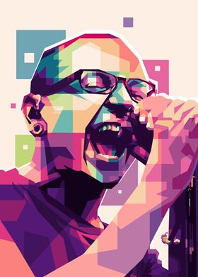 Chester Bennington Pop Art