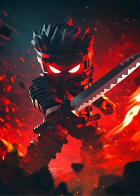 Minecraft Samurai poster