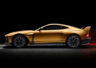 Gold Sports Car