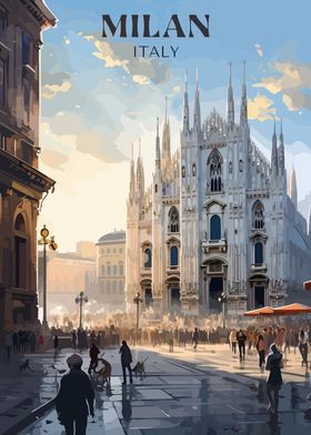 Milan Cathedral Cityscape