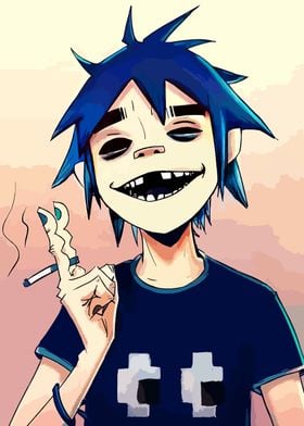 2D Gorillaz Cartoon