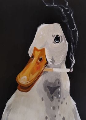 Duck Smoking Cigarette