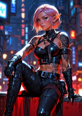 Cyberpunk Elf Rogue