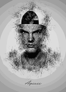 Avicii Sketch Portrait