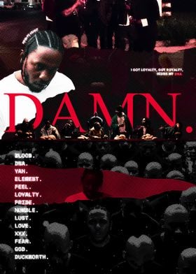 Kendrick Lamar DAMN. Album Cover