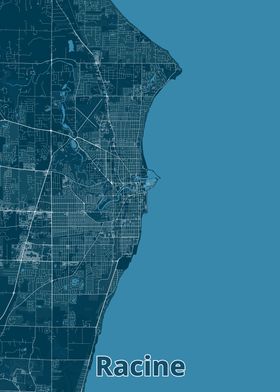 Racine City Map