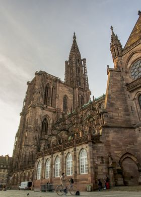 Cathedral Exterior of Sttrasbourg, Alsace, France