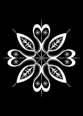 White Snowflake Design