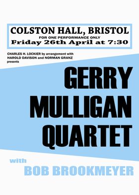 Gerry Mulligan Quartet Concert Poster