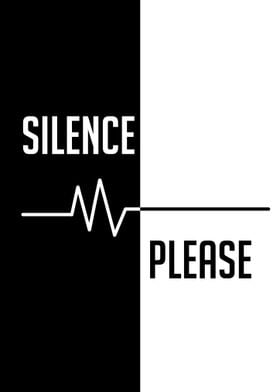 Silence Please Minimalist Poster