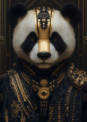 Golden Panda Portrait