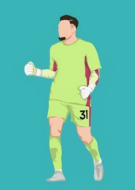 Soccer Goalkeeper Illustration