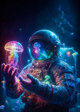 Astronaut and Jellyfish