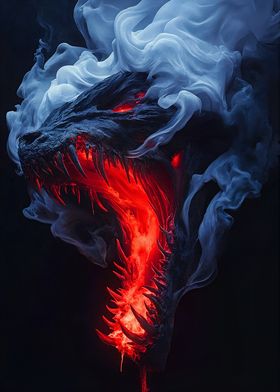 Fiery Dragon Head