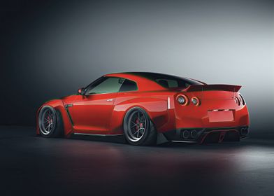 Red Nissan GTR