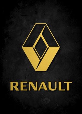 Renault Gold on dark Logo