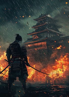 Samurai in Burning City