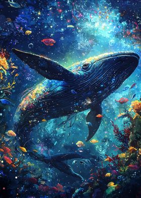 Whale in a Starry Sea